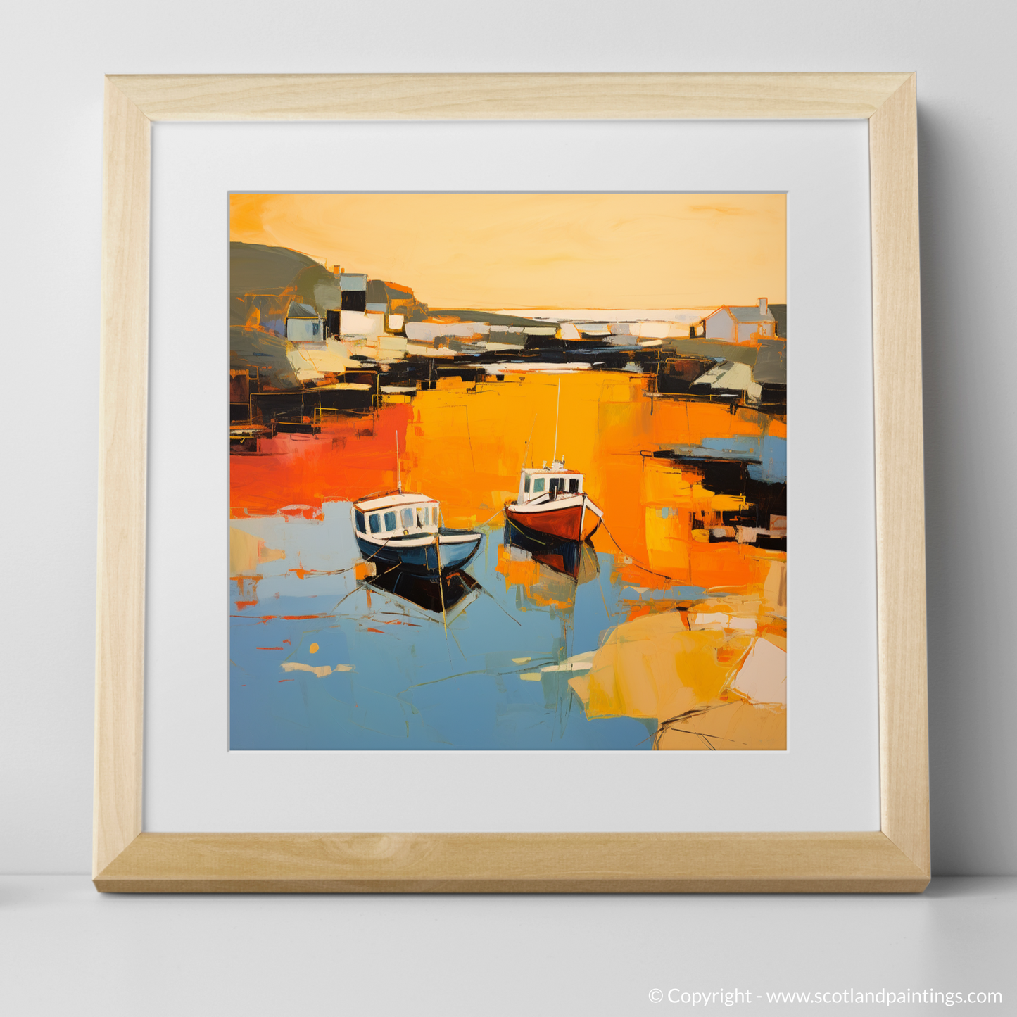 Golden Hour at Port Ellen Harbour: An Abstract Voyage