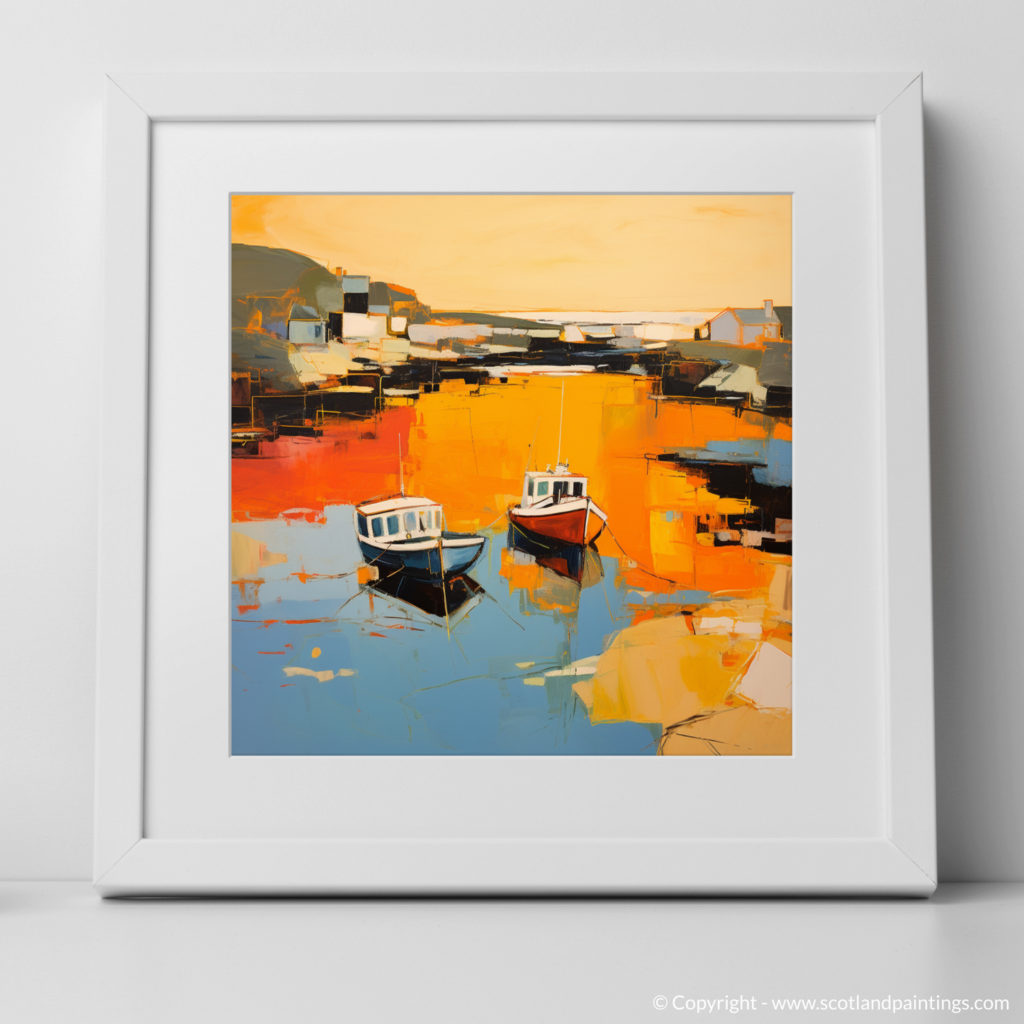 Golden Hour at Port Ellen Harbour: An Abstract Voyage