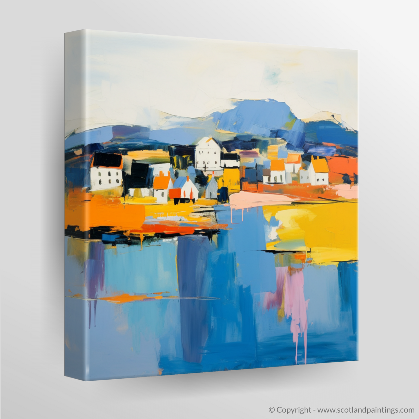 Abstract Essence of Oban: A Coastal Symphony in Colour and Form
