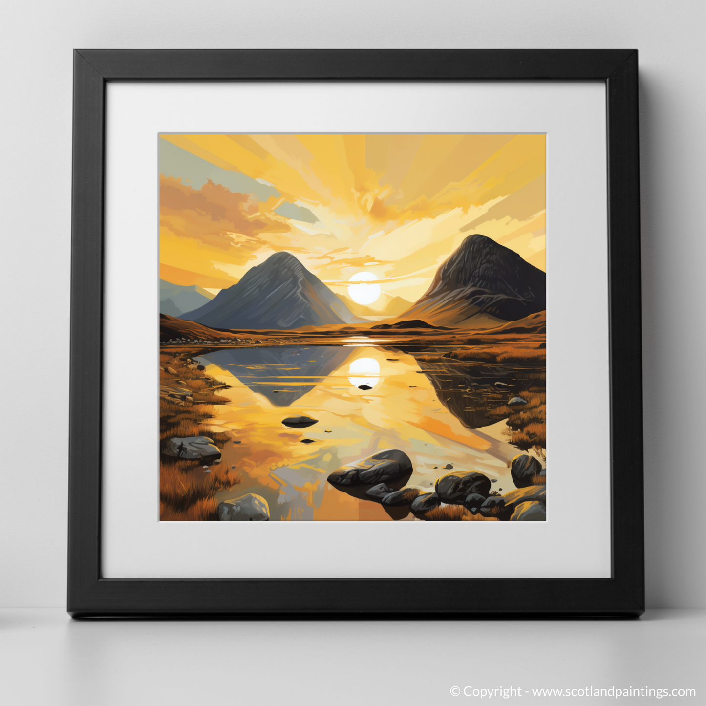 Golden Hour Symphony: An Abstract Ode to Glencoe's Wilderness