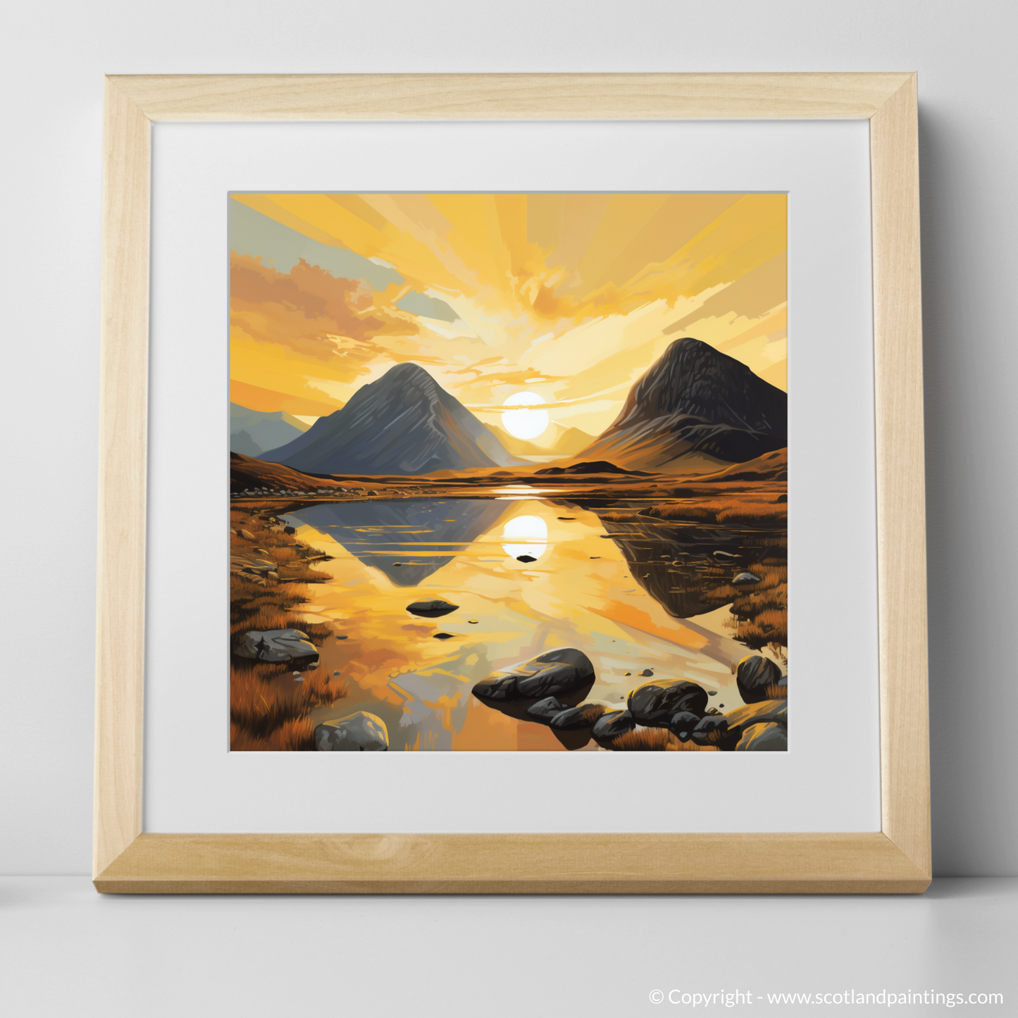 Golden Hour Symphony: An Abstract Ode to Glencoe's Wilderness