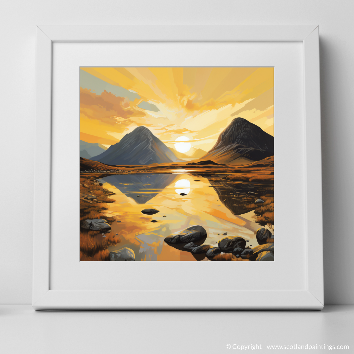 Golden Hour Symphony: An Abstract Ode to Glencoe's Wilderness