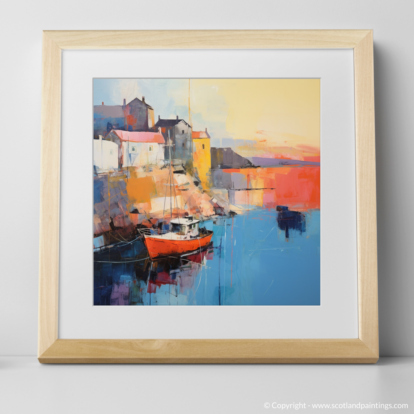 Golden Hour at Dunbar Harbour: An Abstract Ode to Scotland's Seascapes