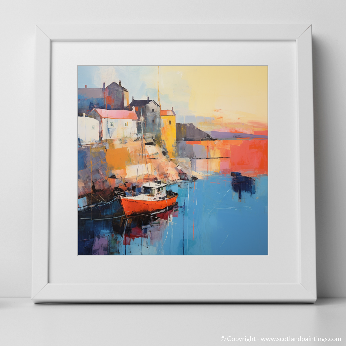 Golden Hour at Dunbar Harbour: An Abstract Ode to Scotland's Seascapes