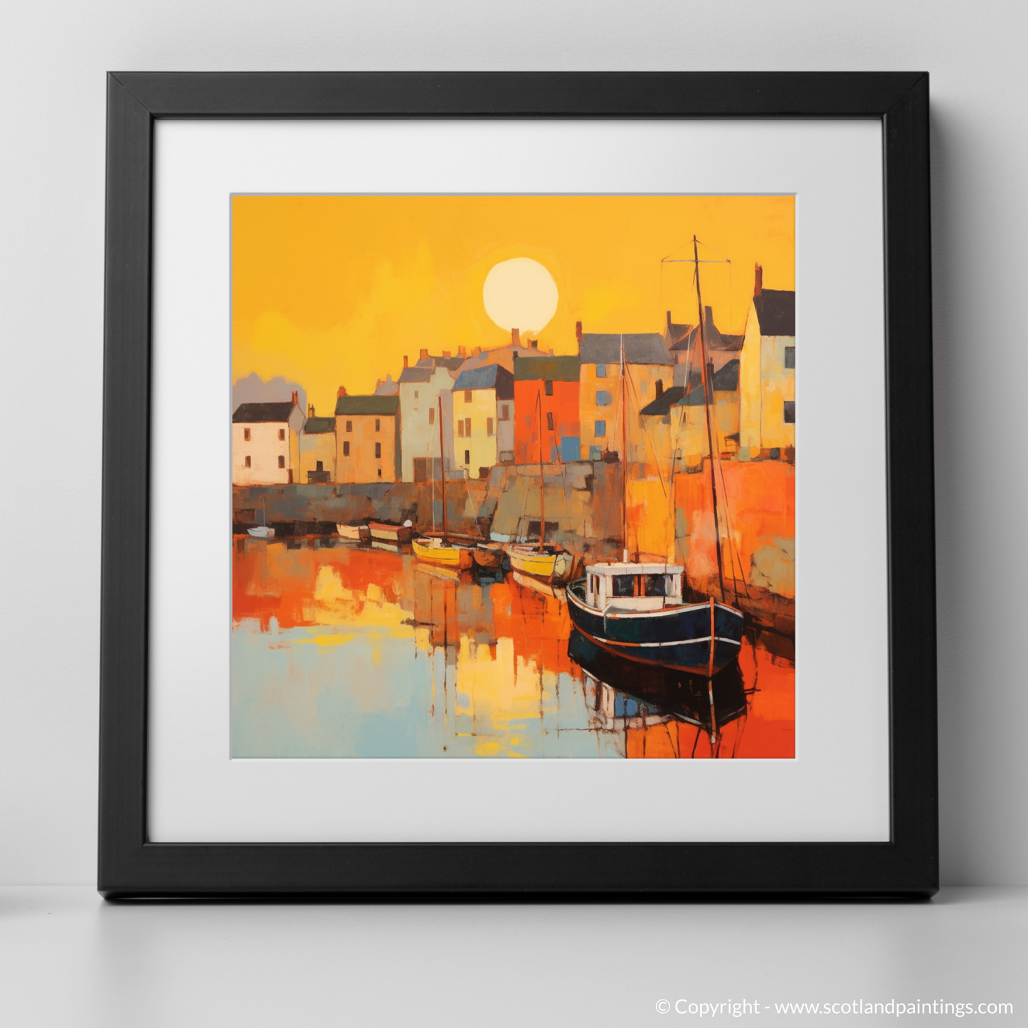 Eyemouth Harbour at Golden Hour: An Abstract Dream