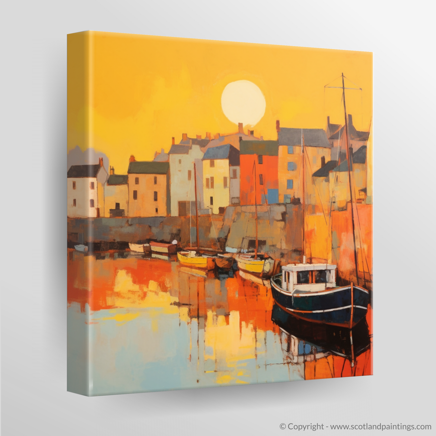 Eyemouth Harbour at Golden Hour: An Abstract Dream