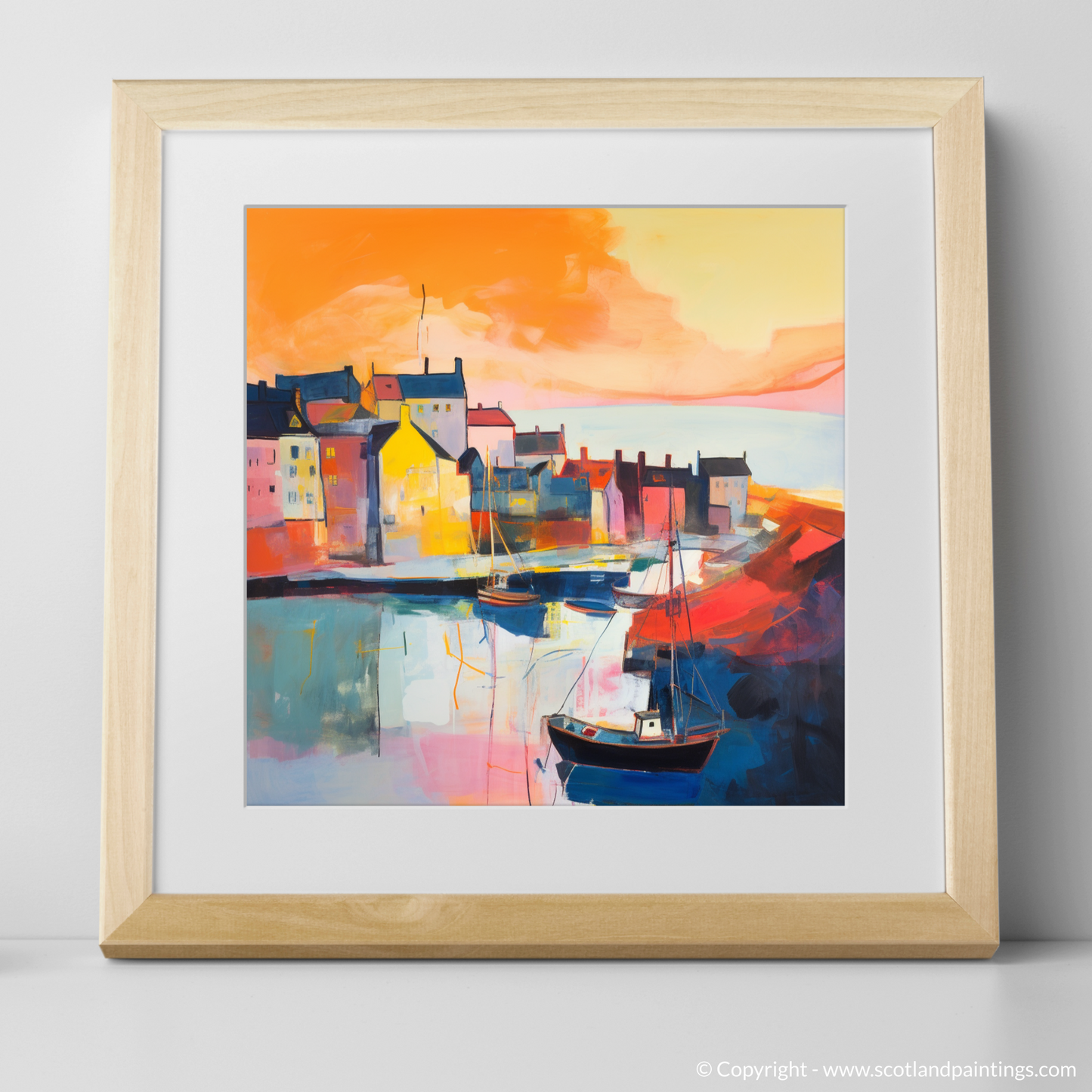 Sunset Abstraction at St Monans Harbour