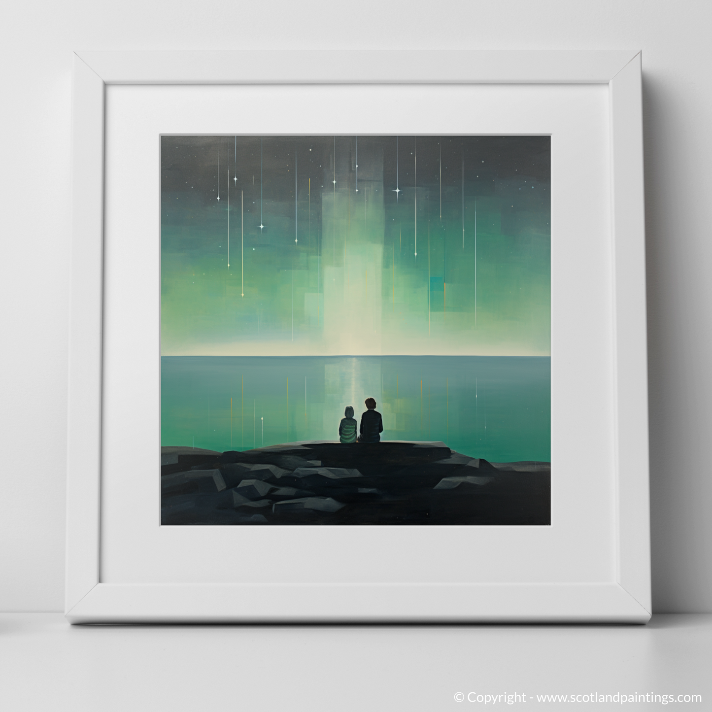 Aurora Embrace: A Scottish Coastal Reverie