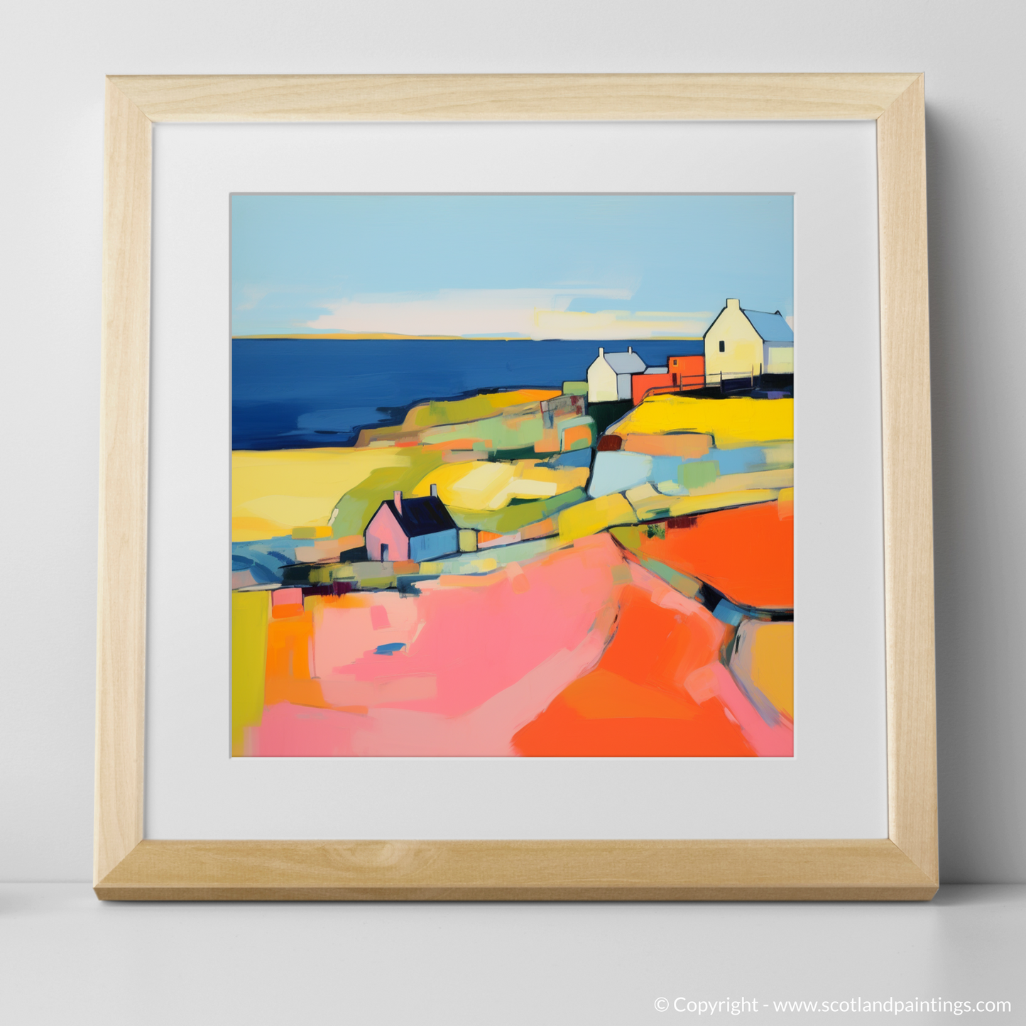 Cullen's Coastal Abstract: A Vibrant Reimagining of Scottish Village Life