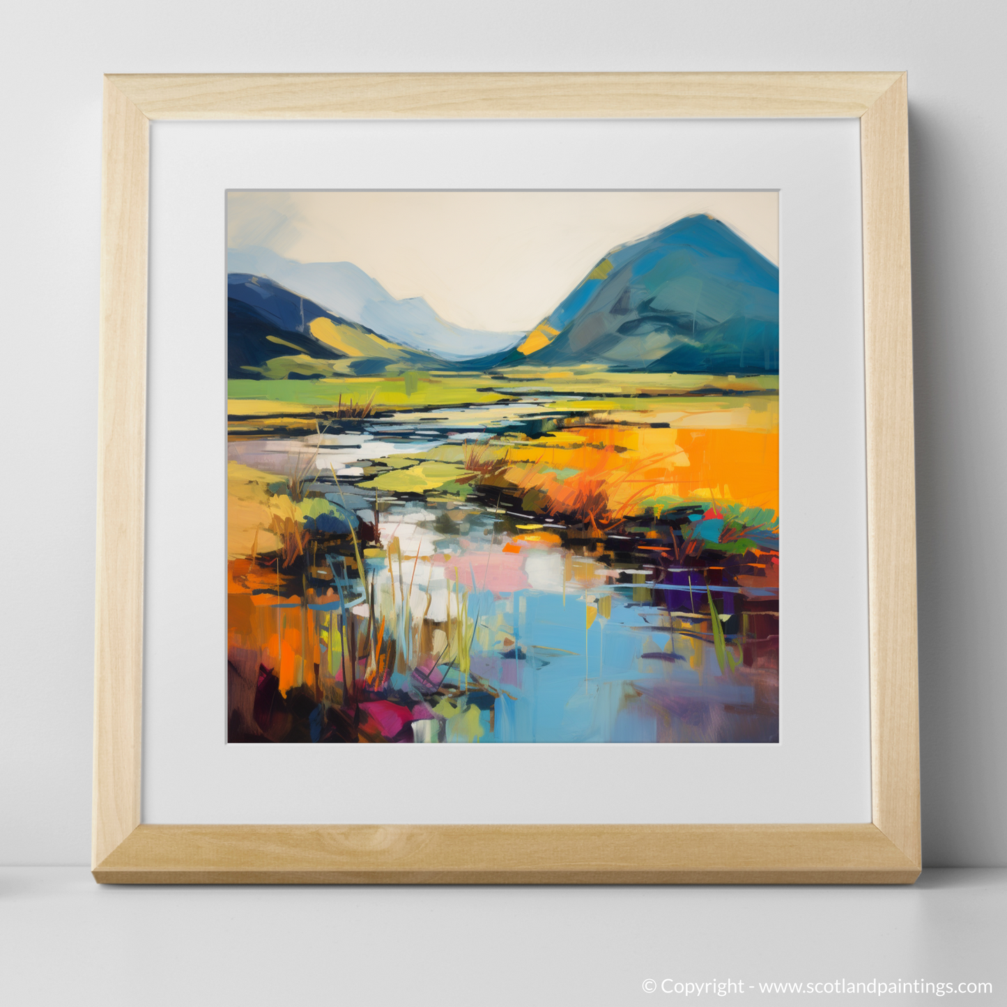 Reflections of Glencoe: An Abstract Dance of Colour and Light