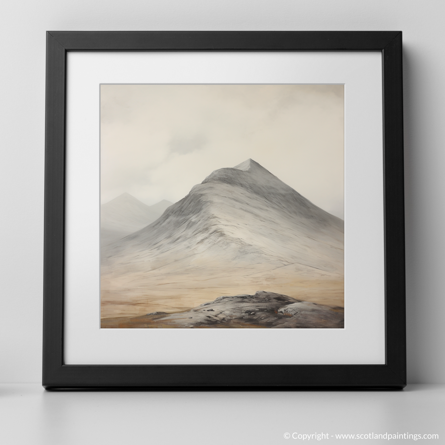 Art Print of Càrn Liath (Beinn a' Ghlò) with a black frame