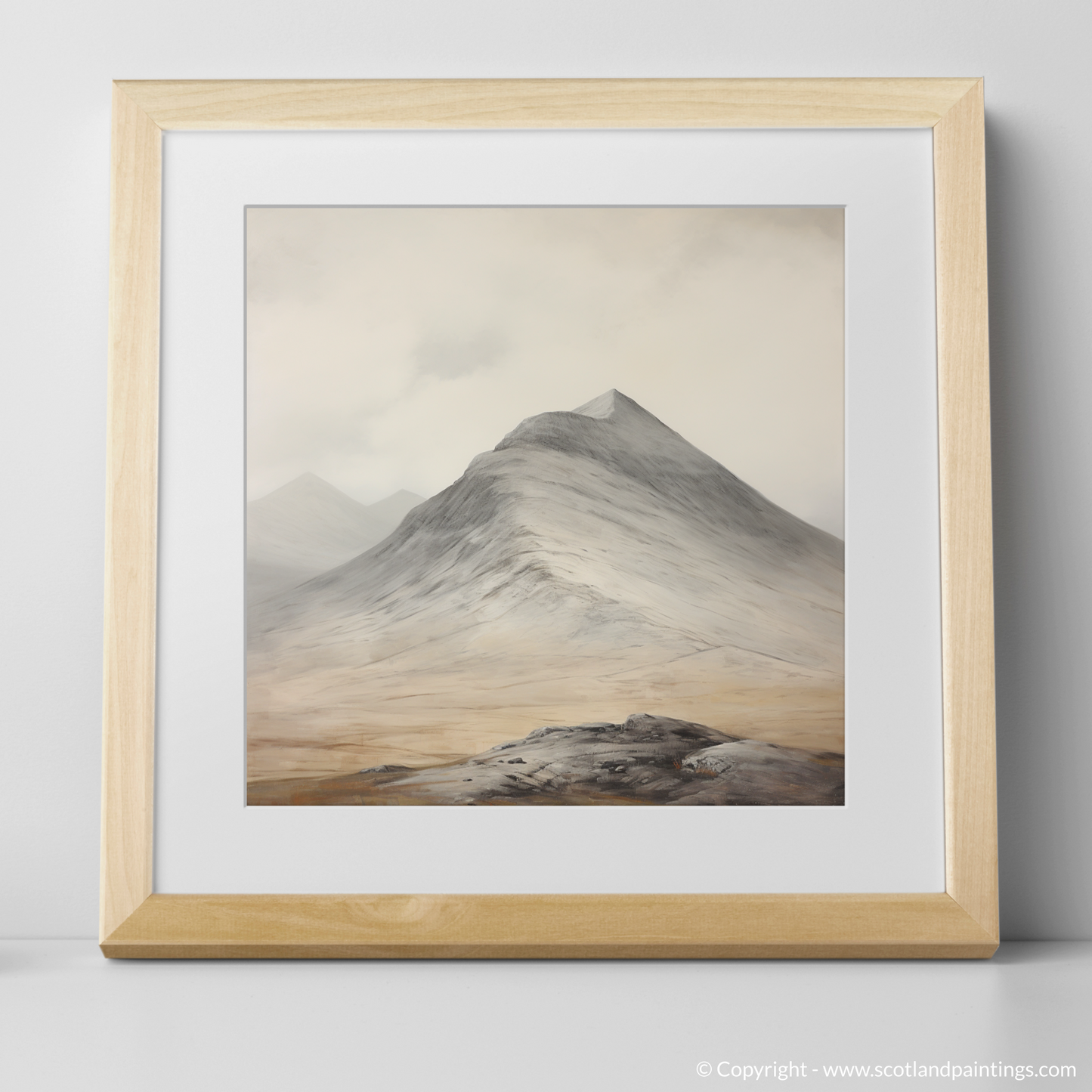 Art Print of Càrn Liath (Beinn a' Ghlò) with a natural frame