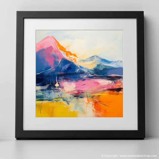 Art Print of Meall nan Tarmachan with a black frame