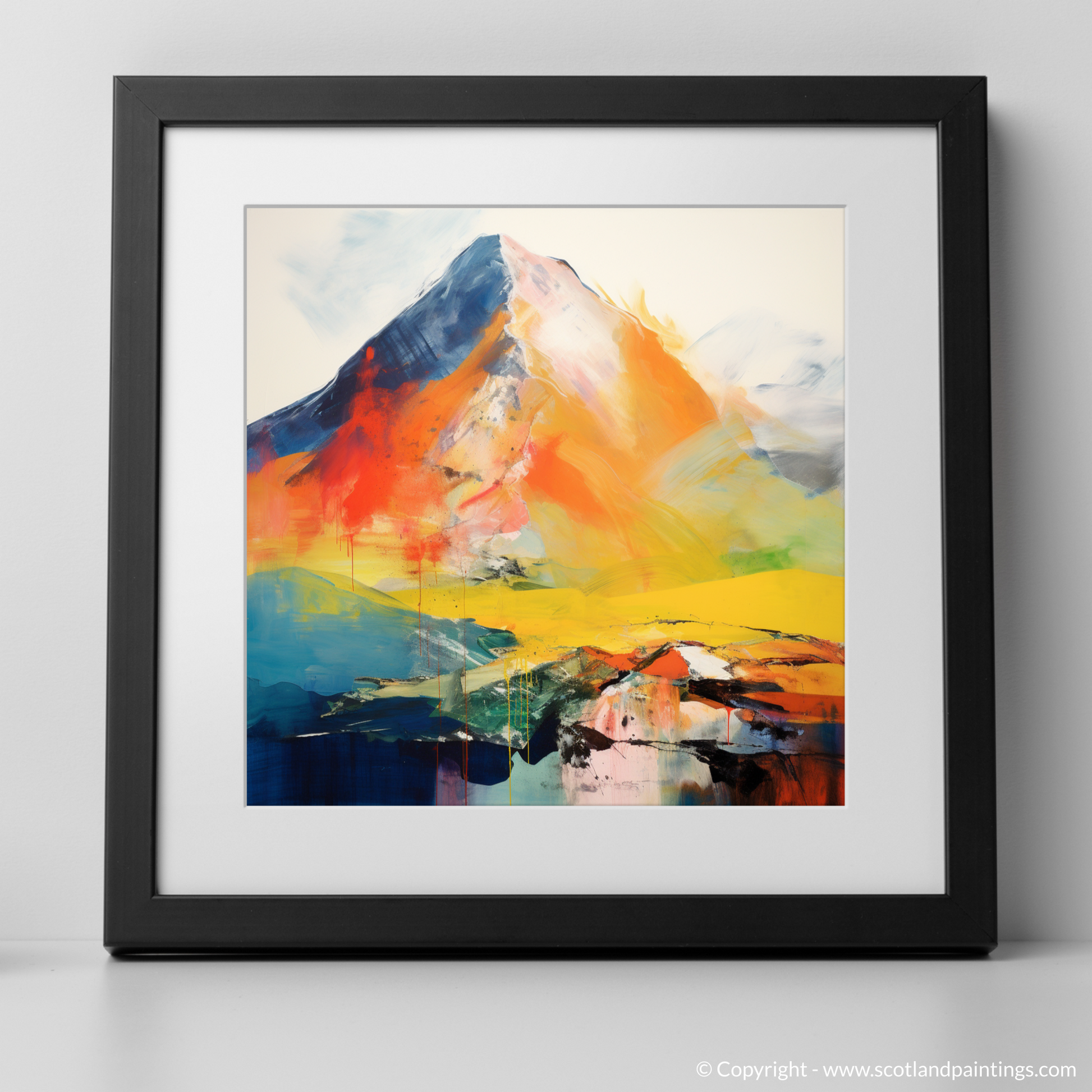 Art Print of Stob Dearg (Buachaille Etive Mòr) with a black frame