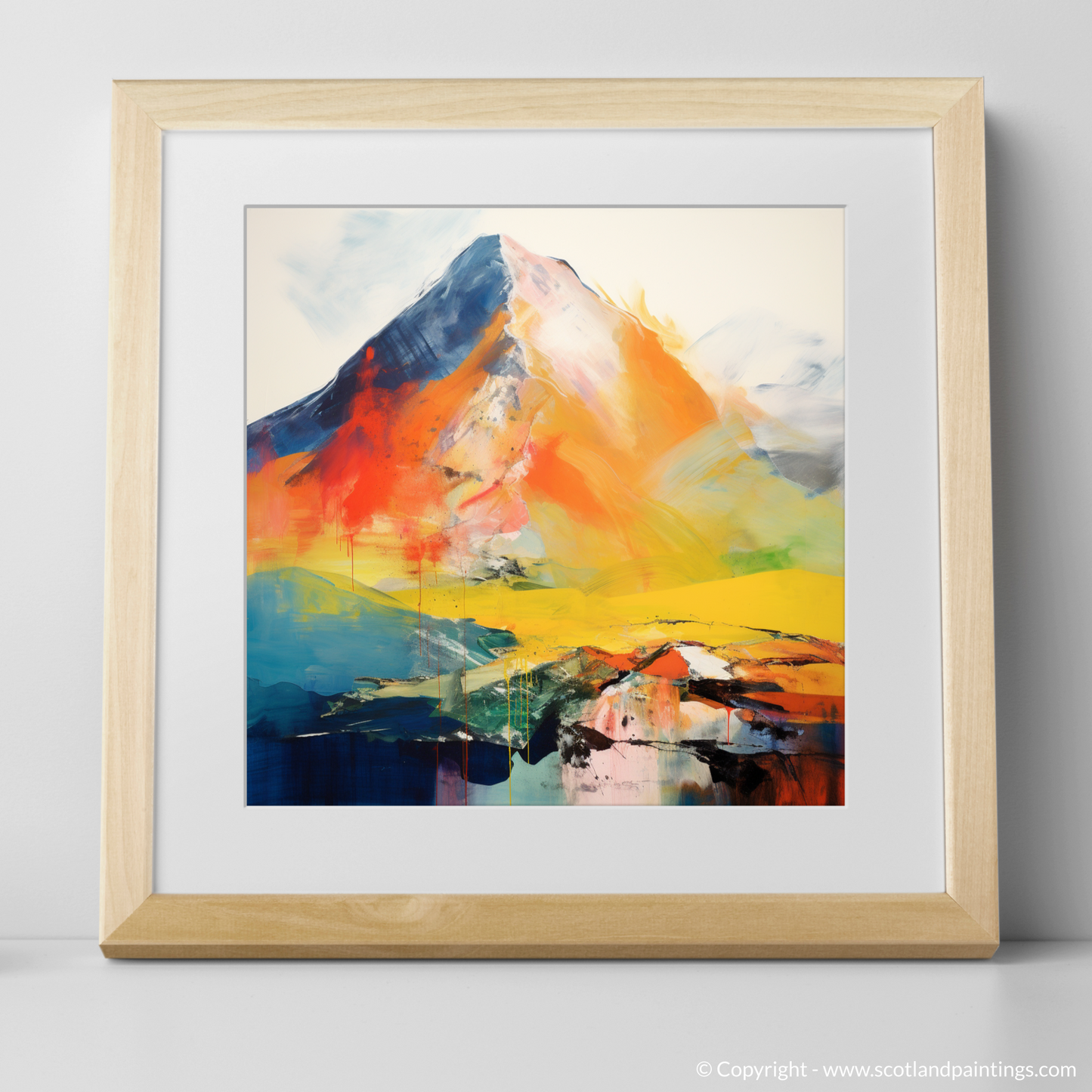 Art Print of Stob Dearg (Buachaille Etive Mòr) with a natural frame