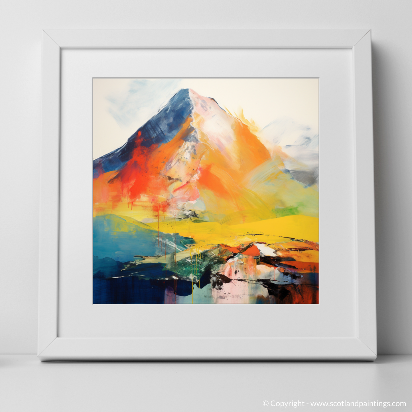 Art Print of Stob Dearg (Buachaille Etive Mòr) with a white frame