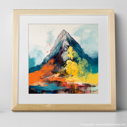 Painting and Art Print of Stob Dearg (Buachaille Etive Mòr). Abstract Essence of Stob Dearg.