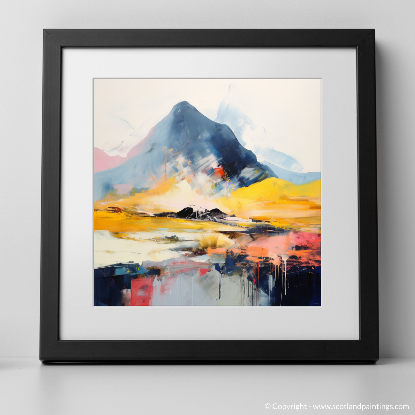 Art Print of Stob Dearg (Buachaille Etive Mòr) with a black frame