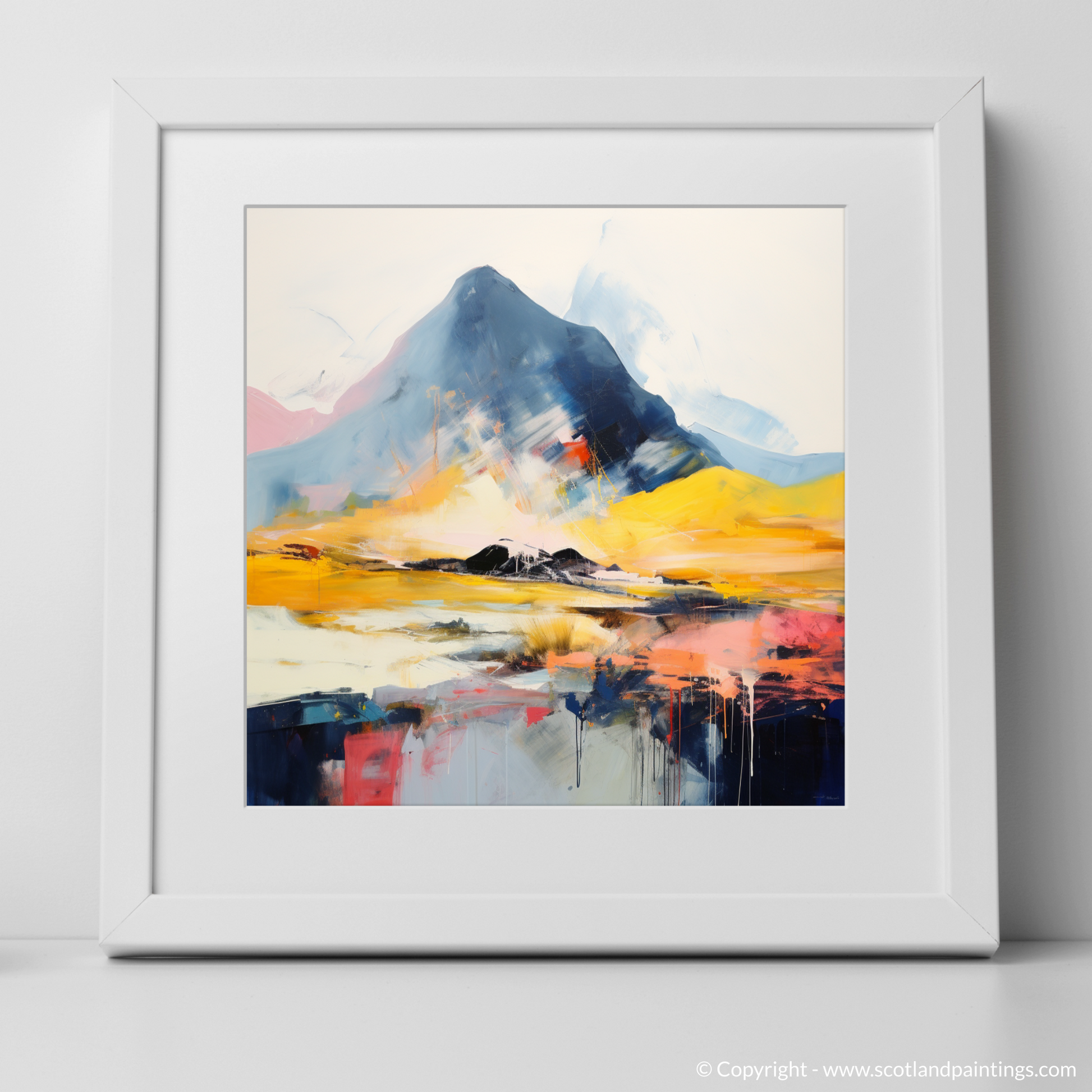 Art Print of Stob Dearg (Buachaille Etive Mòr) with a white frame