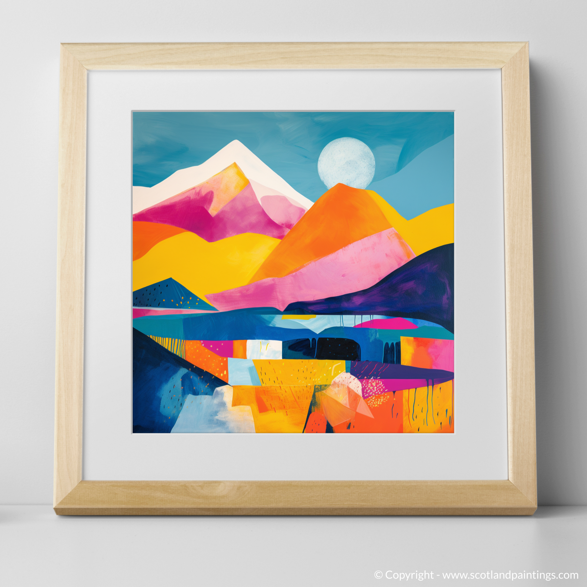 Art Print of Ben Nevis with a natural frame