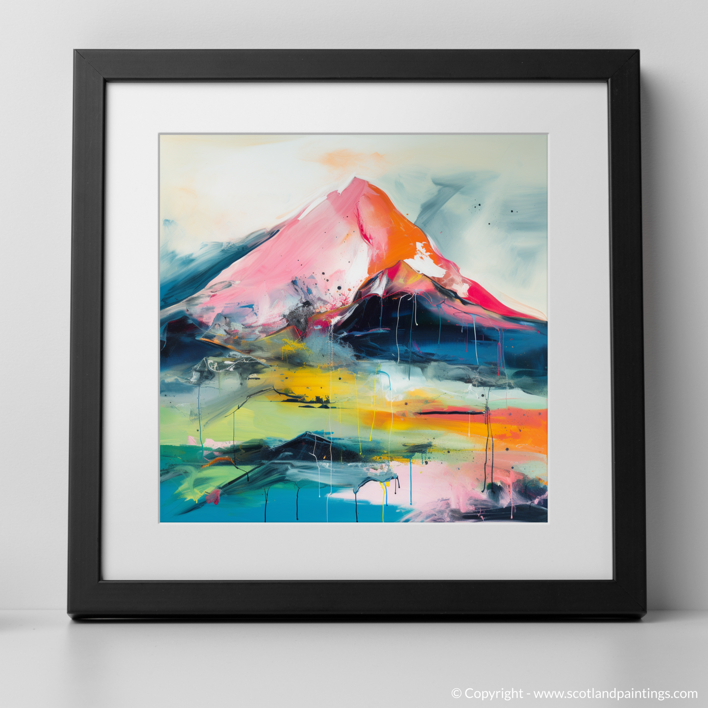 Art Print of Schiehallion with a black frame