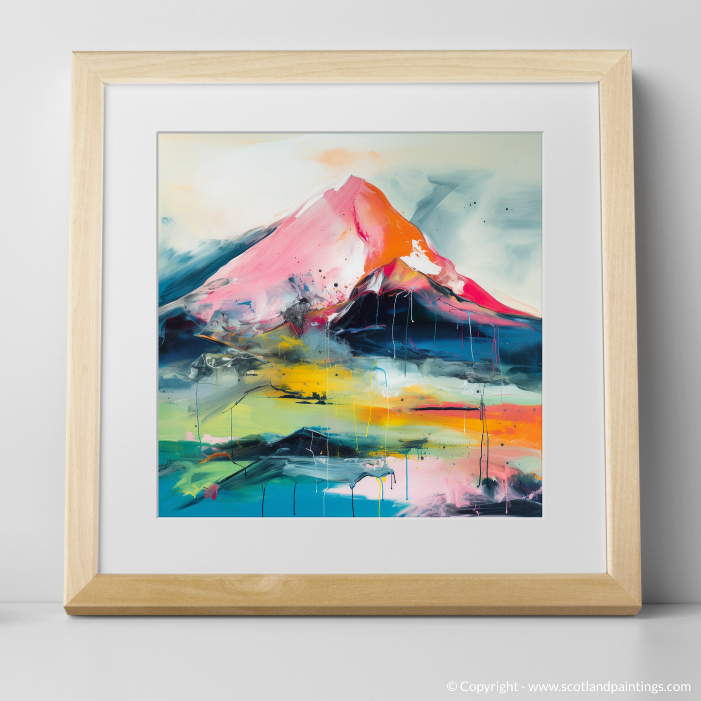 Art Print of Schiehallion with a natural frame