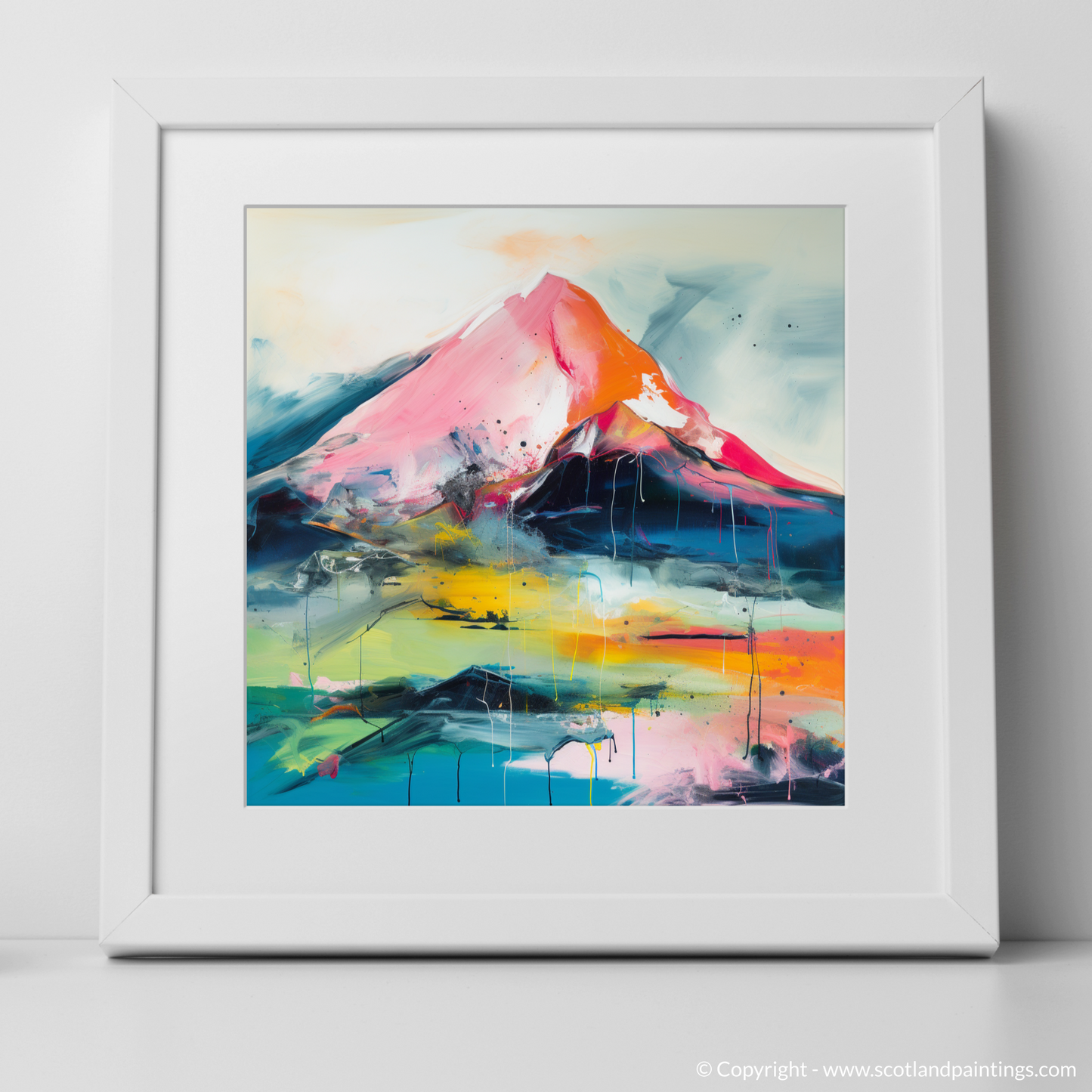 Art Print of Schiehallion with a white frame