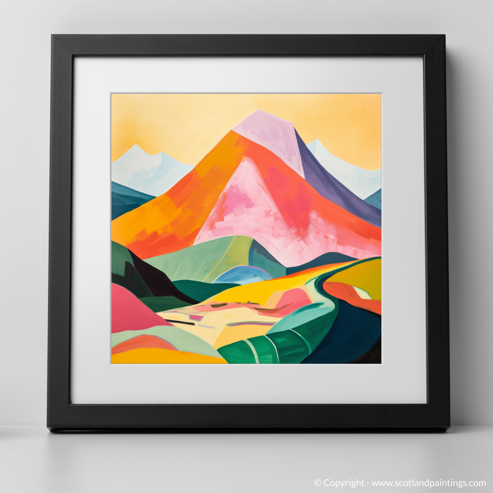 Art Print of Stob Binnein with a black frame