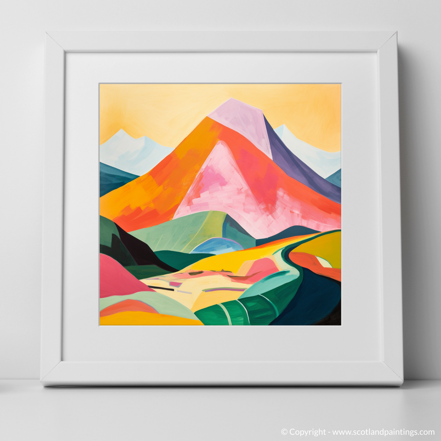 Art Print of Stob Binnein with a white frame