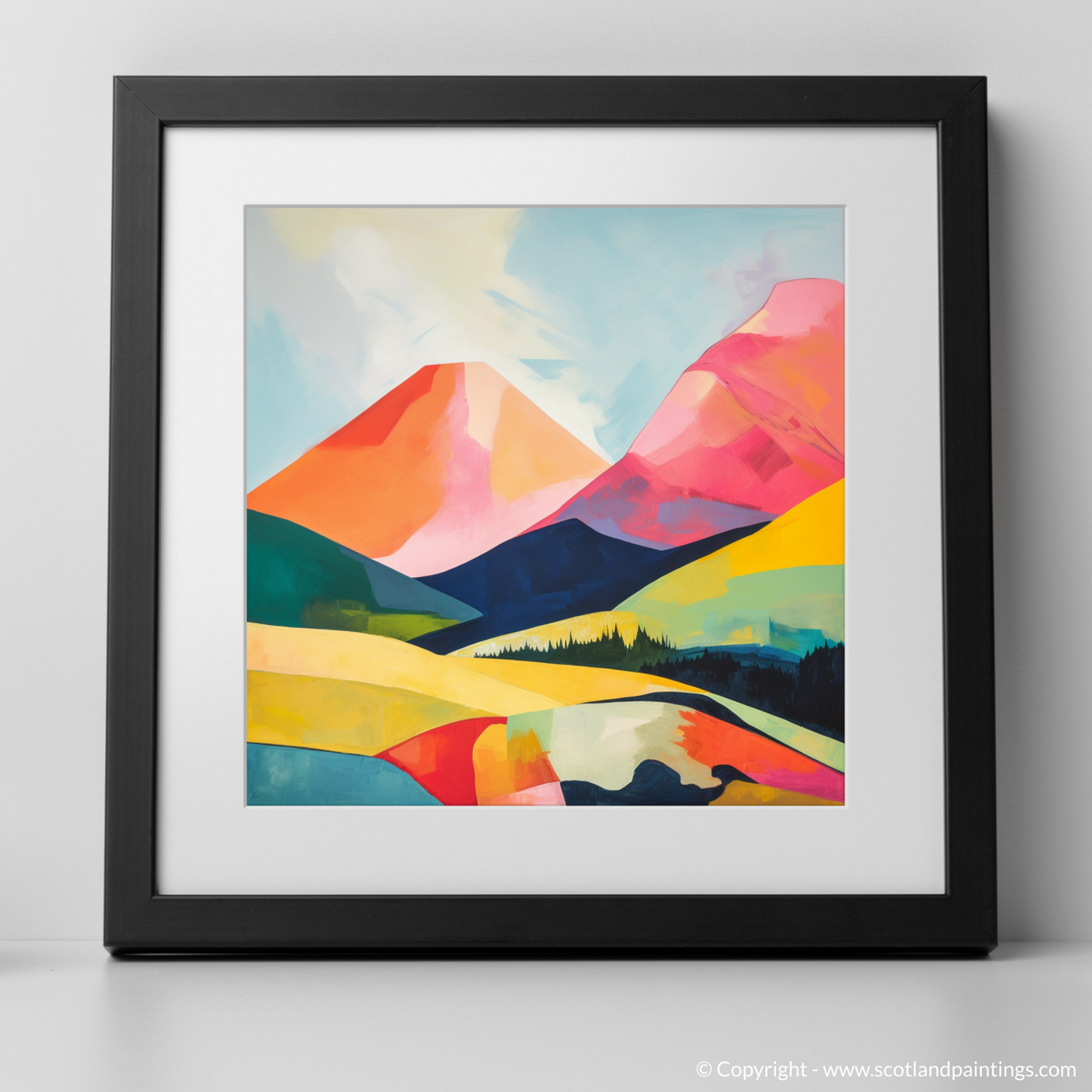 Art Print of Stob Binnein with a black frame