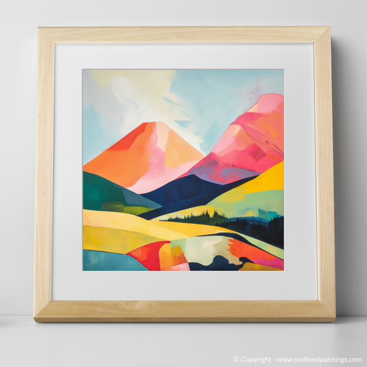 Art Print of Stob Binnein with a natural frame
