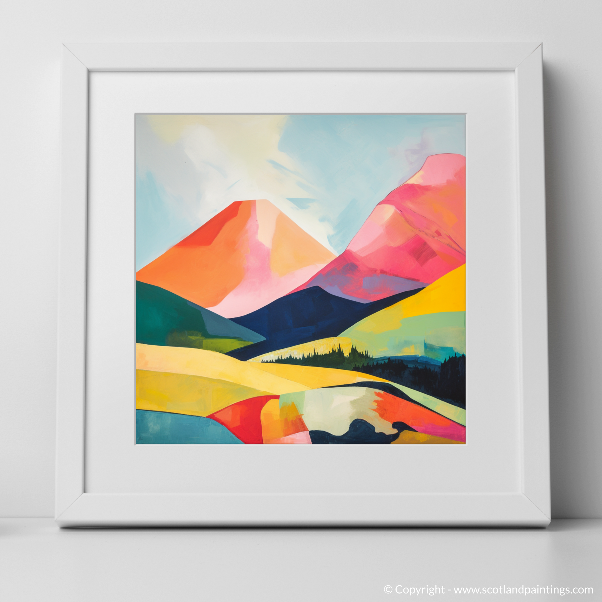 Art Print of Stob Binnein with a white frame