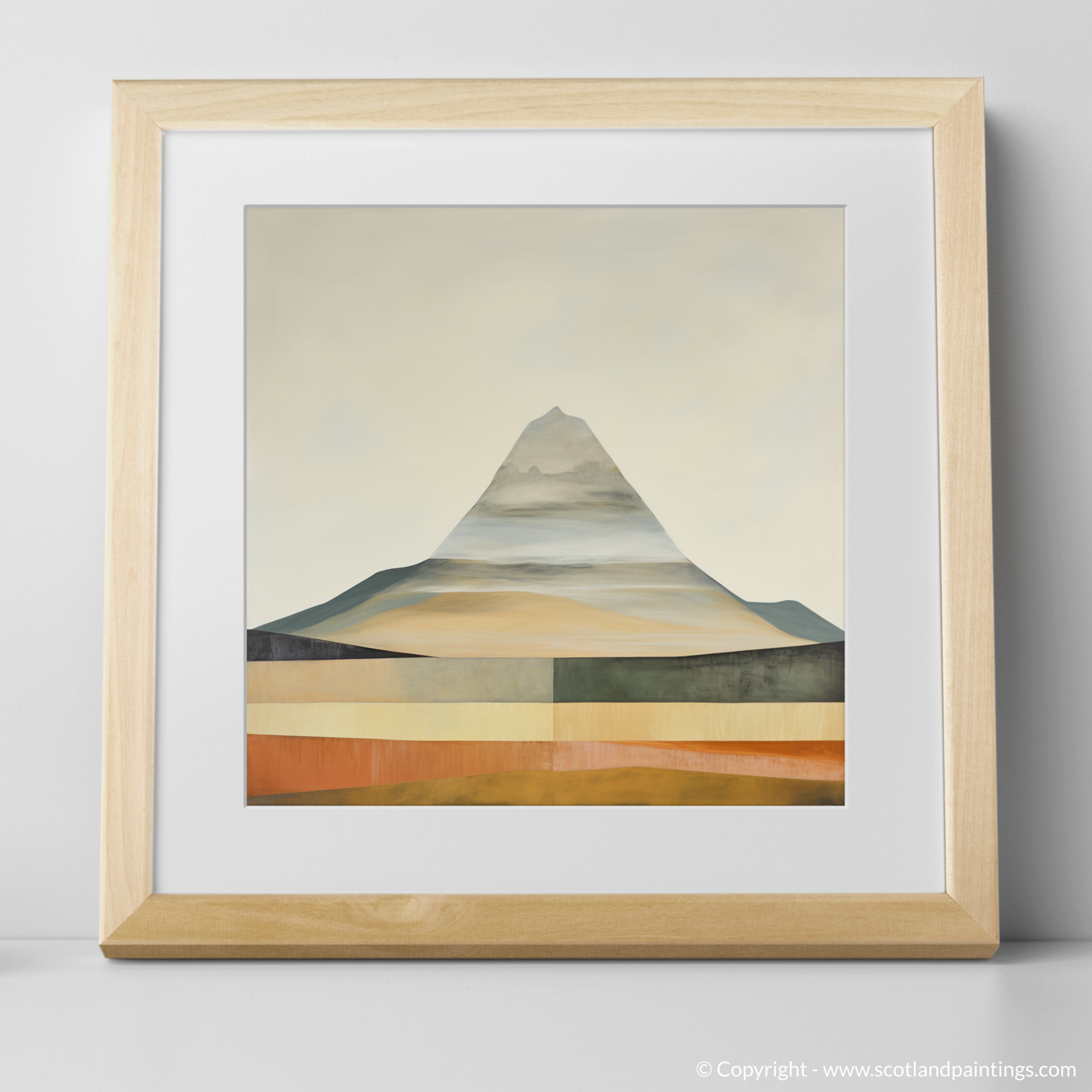 Art Print of Mount Keen with a natural frame