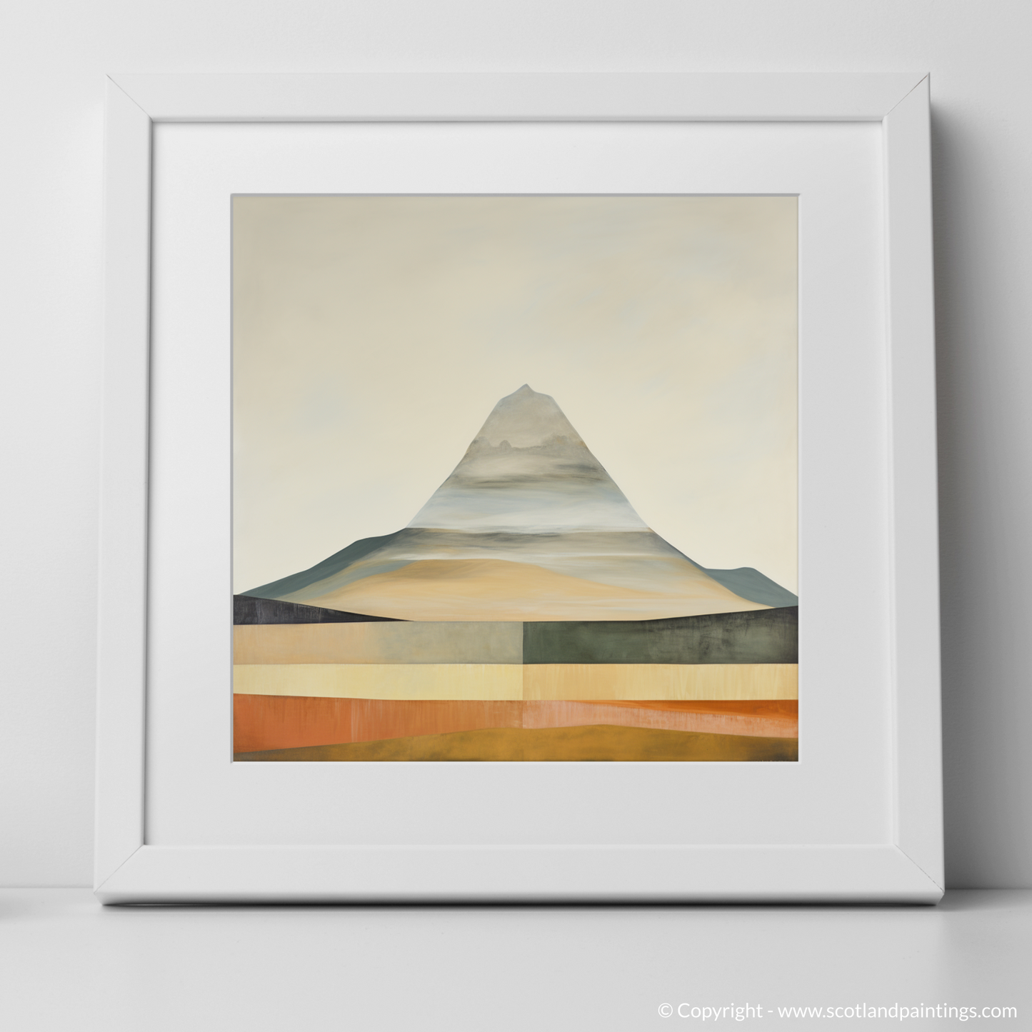 Art Print of Mount Keen with a white frame