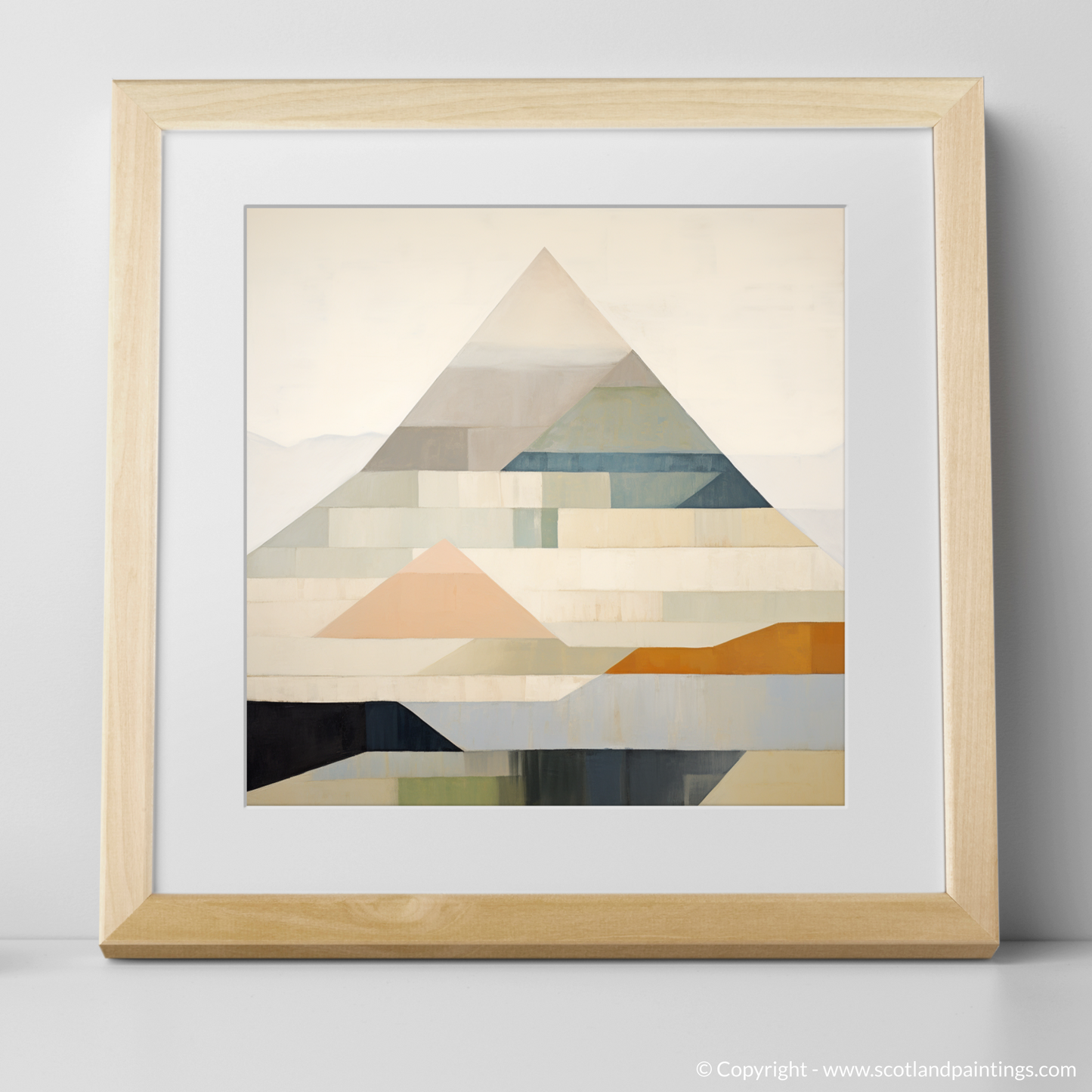 Art Print of Mount Keen with a natural frame