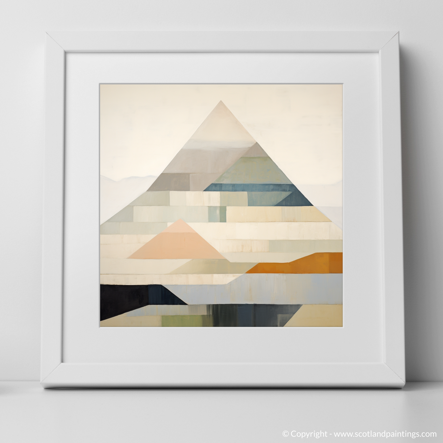 Art Print of Mount Keen with a white frame