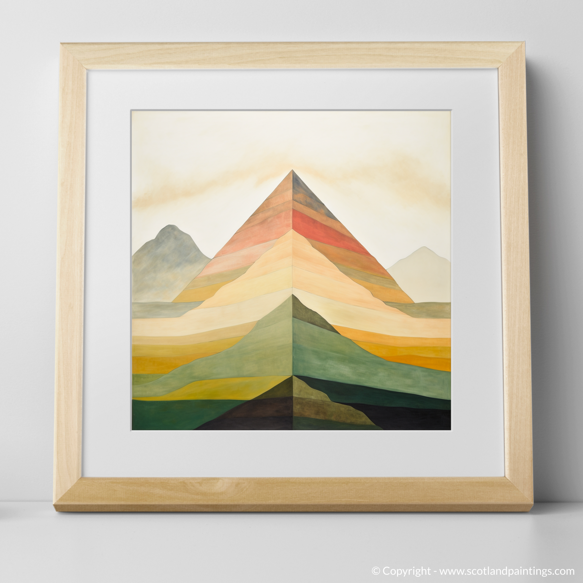 Art Print of Mount Keen with a natural frame