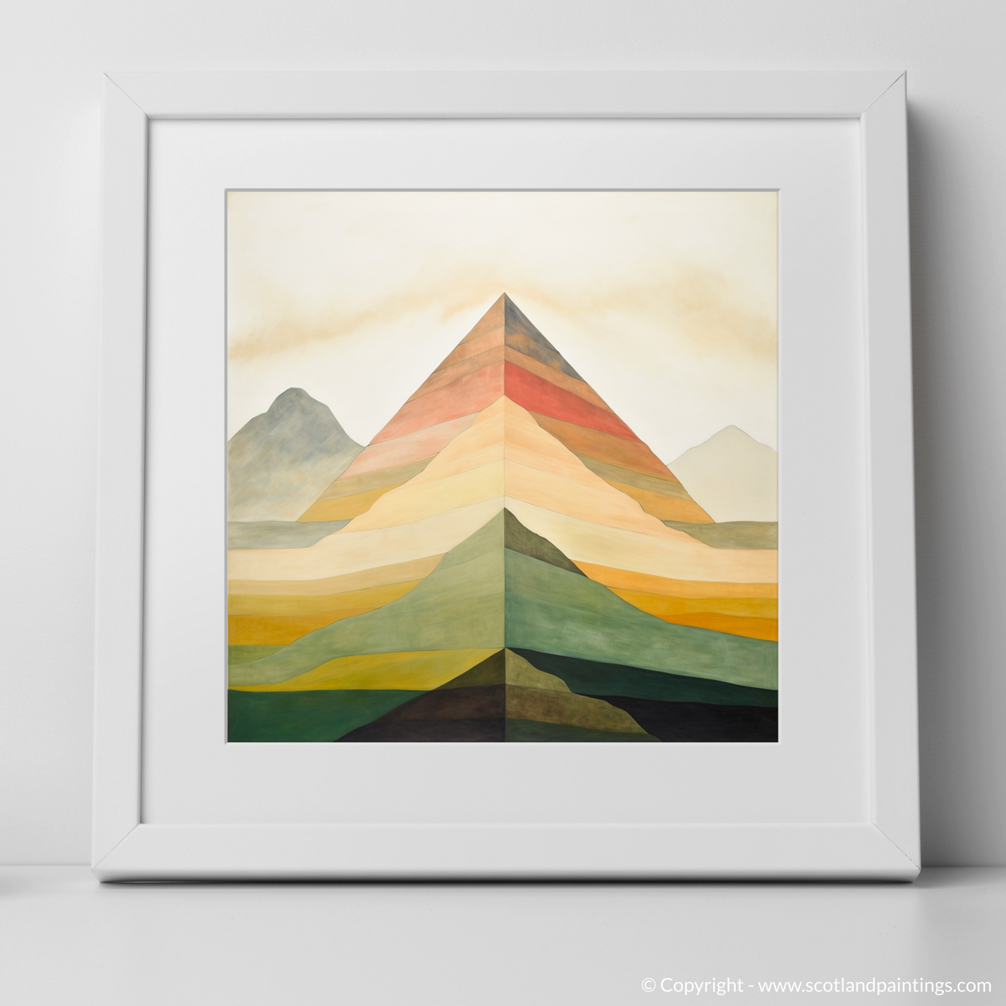 Art Print of Mount Keen with a white frame