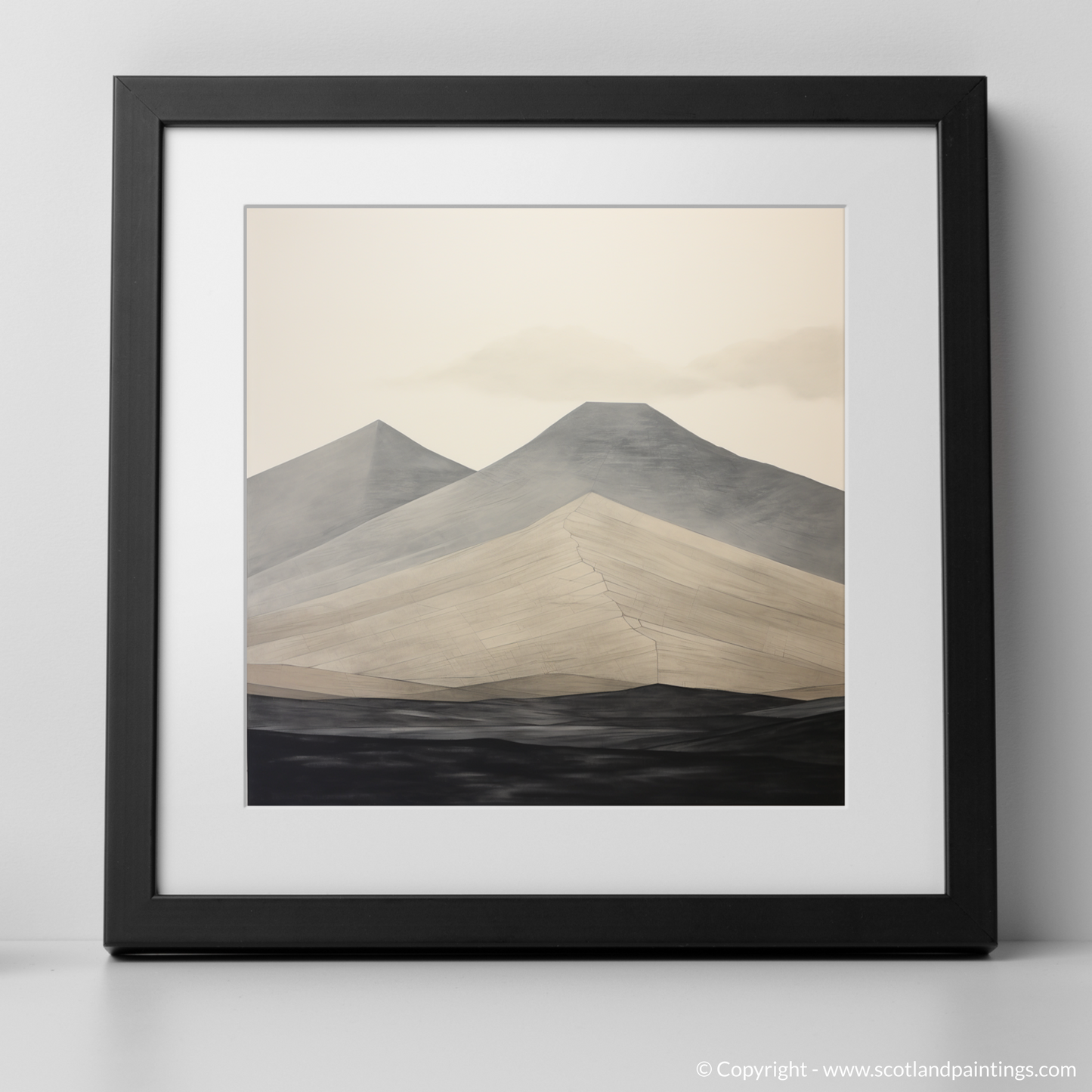 Art Print of Meall Garbh (Ben Lawers) with a black frame