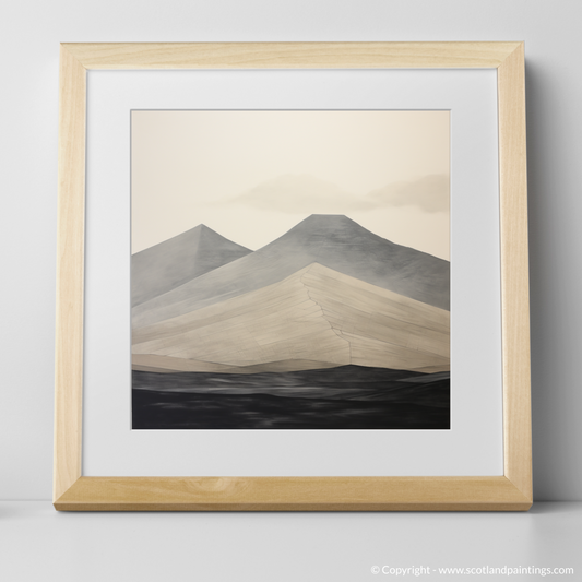 Art Print of Meall Garbh (Ben Lawers) with a natural frame