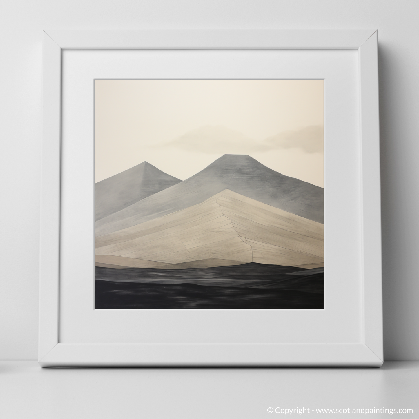 Art Print of Meall Garbh (Ben Lawers) with a white frame