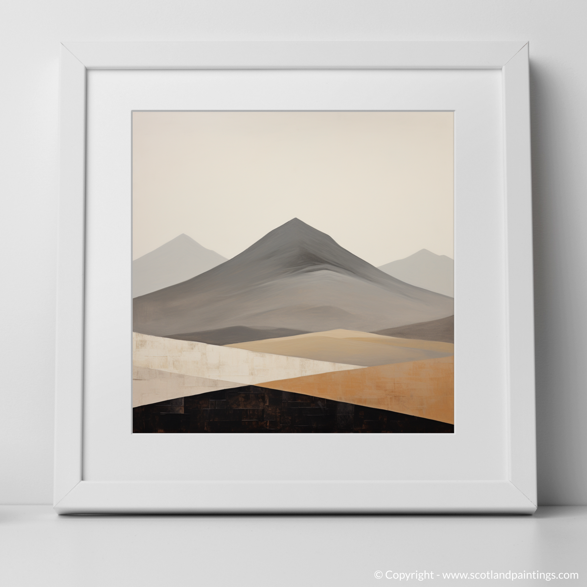 Art Print of Meall Garbh (Ben Lawers) with a white frame