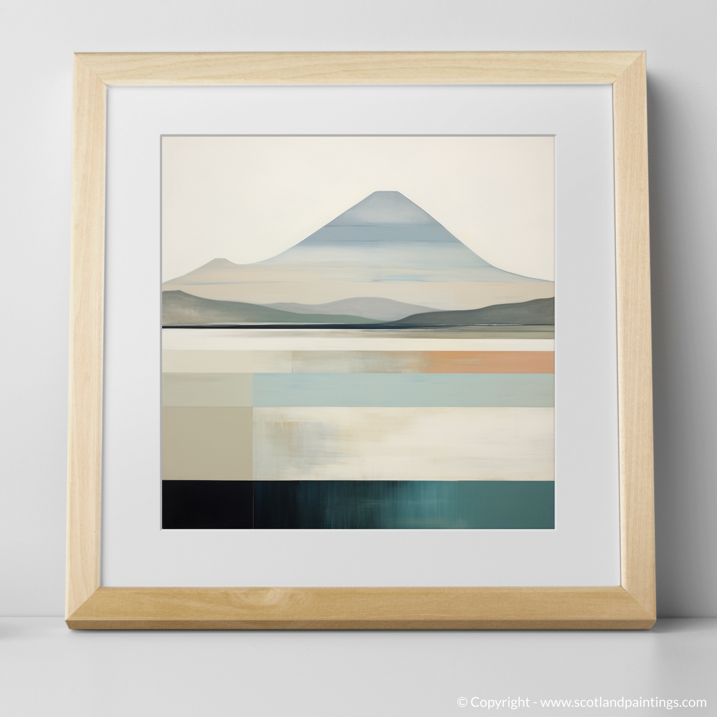 Art Print of Ben More with a natural frame