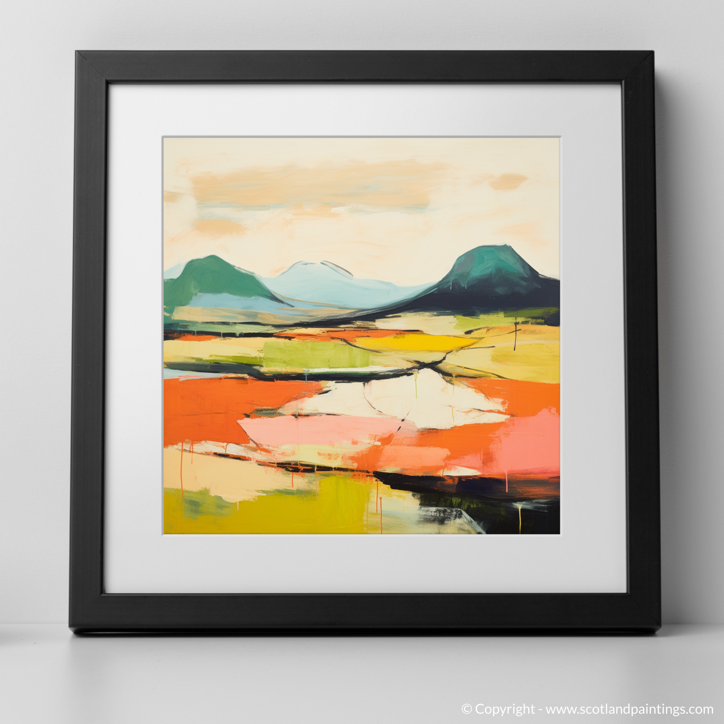 Art Print of Geal-chàrn (Drumochter) with a black frame