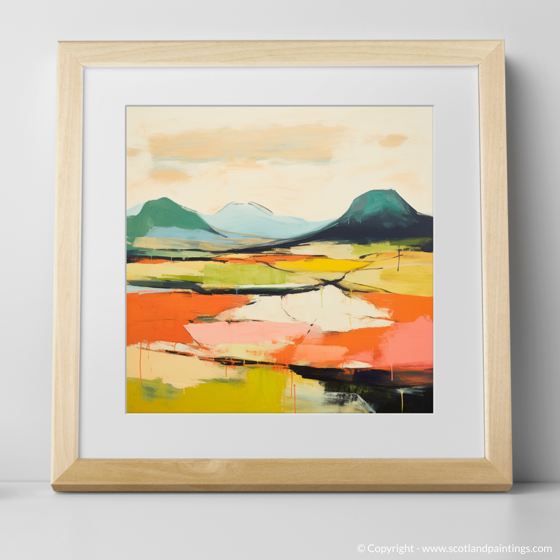 Art Print of Geal-chàrn (Drumochter) with a natural frame