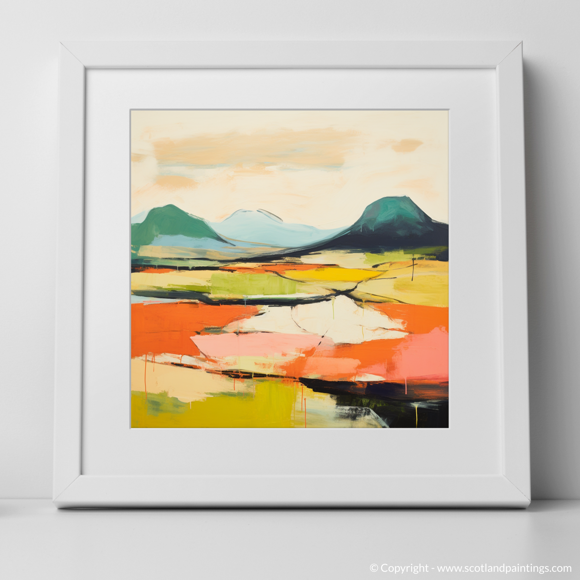 Art Print of Geal-chàrn (Drumochter) with a white frame