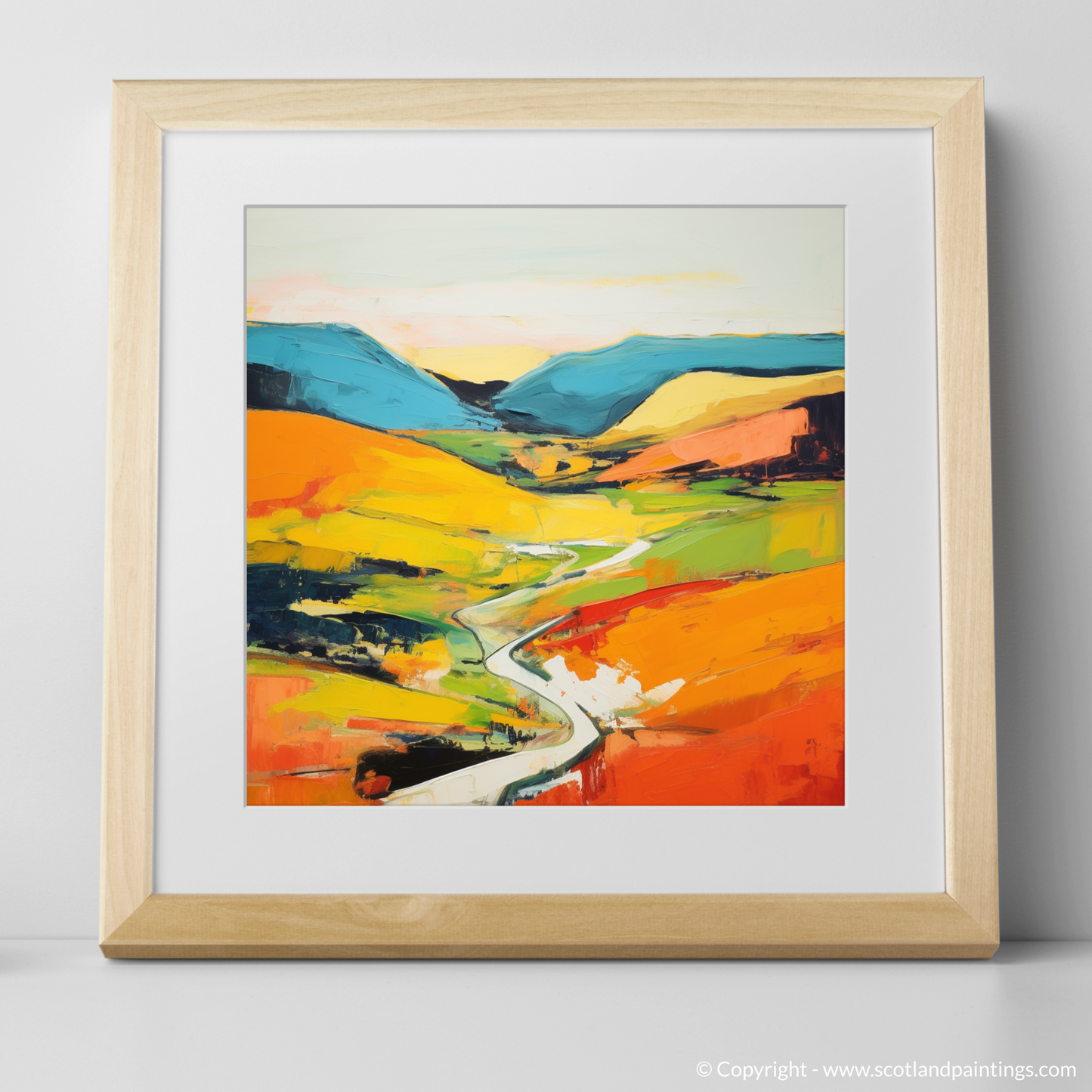 Art Print of Geal-chàrn (Drumochter) with a natural frame