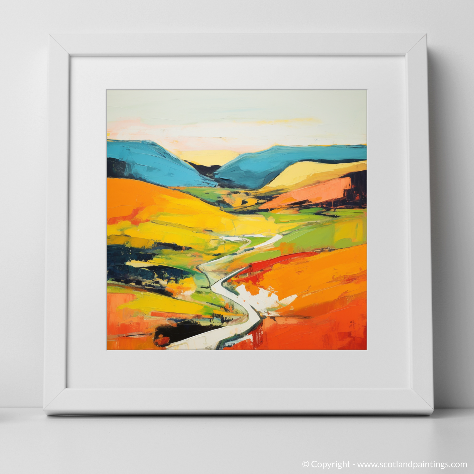 Art Print of Geal-chàrn (Drumochter) with a white frame