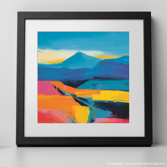 Art Print of The Cairnwell with a black frame