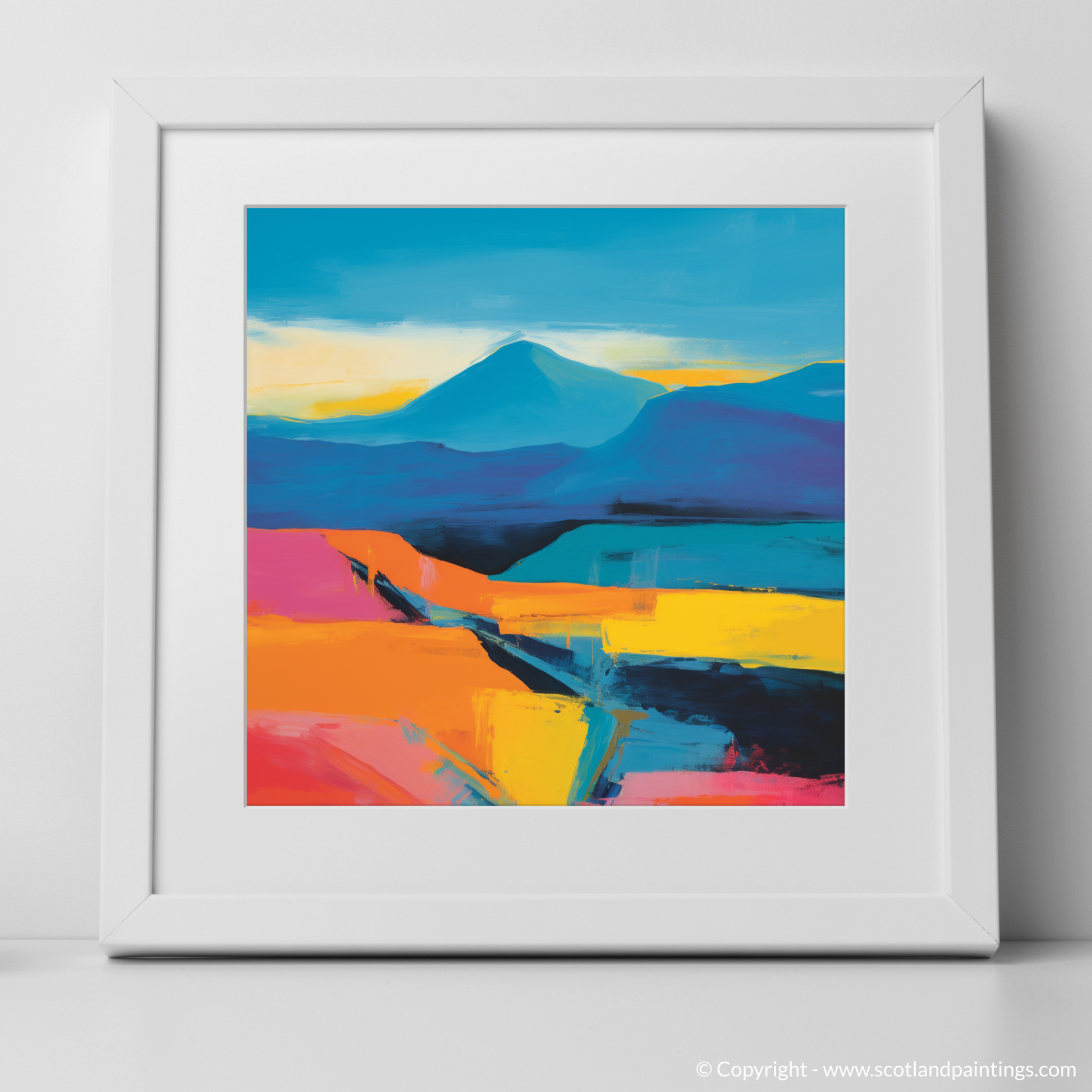 Art Print of The Cairnwell with a white frame